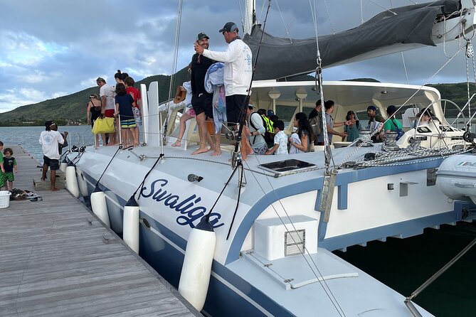 Leisure Full Day Catamaran (Blue, Aqua or LIC) - Leaving Port Zante and settling into the boat