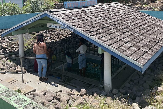 Nevis Panoramic Drive, Power Catamaran & Beach Experience - Bath Springs and the old Bath Hotel