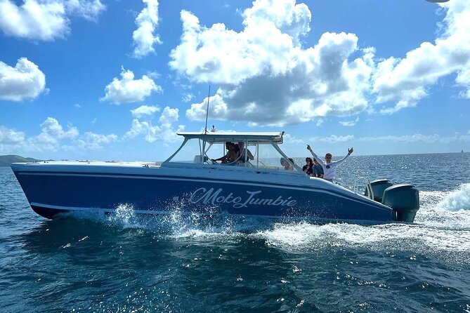 Private Power Catamaran Adventure in Saint Kitts and Nevis - Leaving Basseterre on a private catamaran