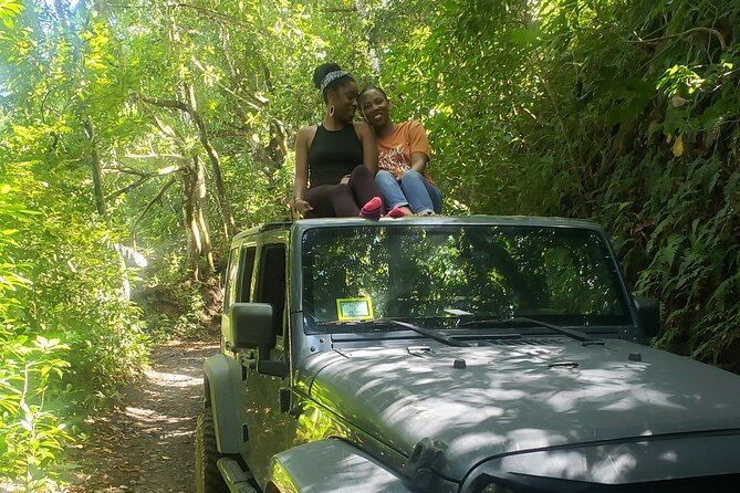 Self Drive 4x4 Off Road Jeep Wrangler & Beach Chill - Frigate Bay, rum punch, and a rocky water entry