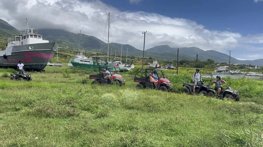 St. Kitts:Countryside Dune Buggy Tour - Learning the buggy before the rougher roads